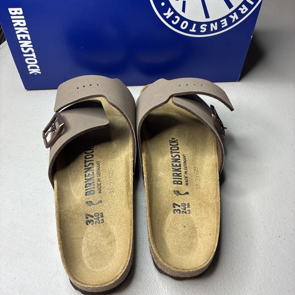 Birkenstock Catalina Birko-Flor Sandals Mocha Size 37 L 6 M 4 New With Box